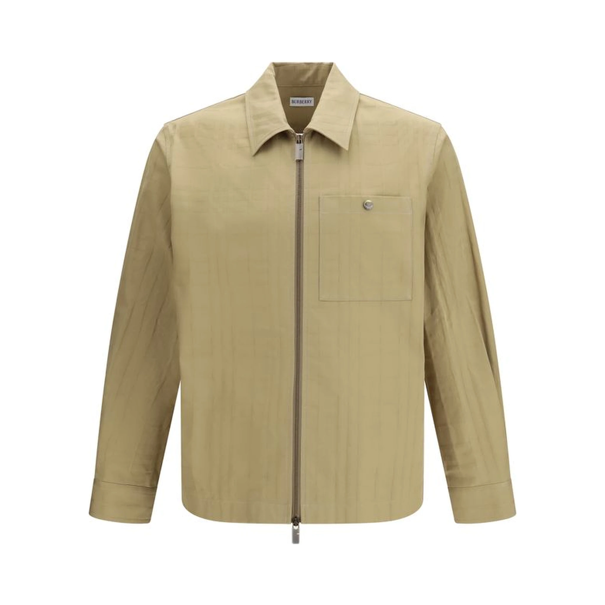 Beige Cotton Jackets And Coat