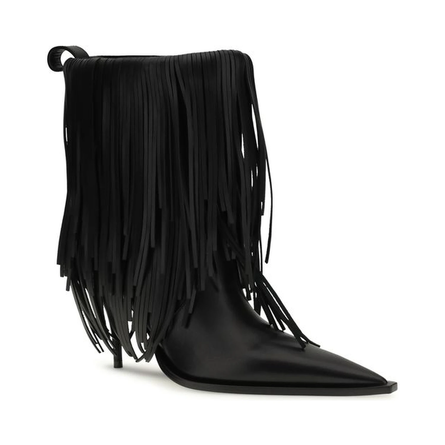 Black Calf Leather Bos Taurus Ankle Boots