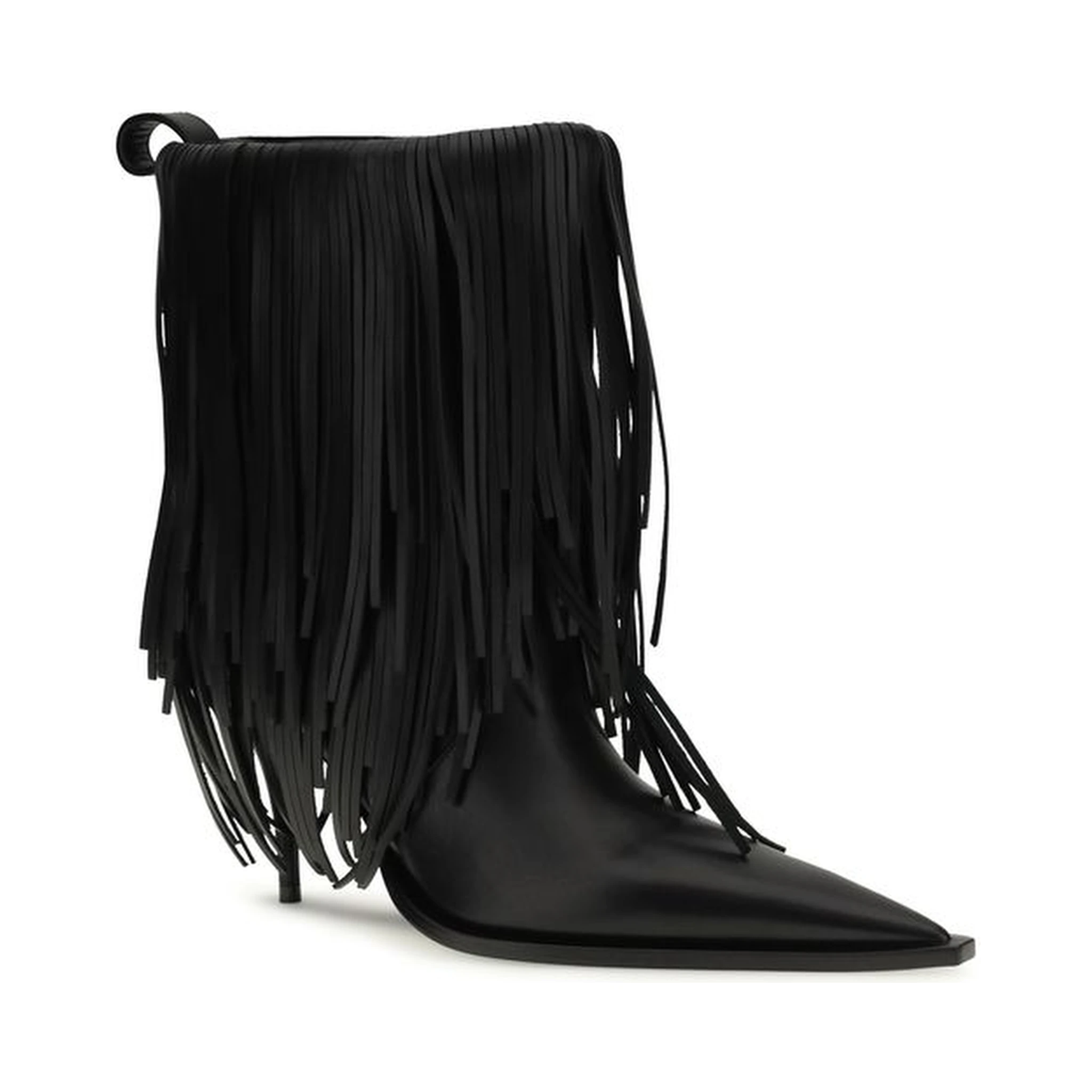 Black Calf Leather Bos Taurus Ankle Boots