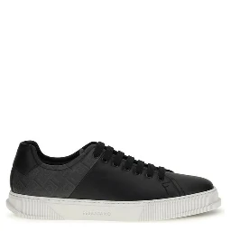 Black Calf Leather Bos Taurus Low Top Sneakers