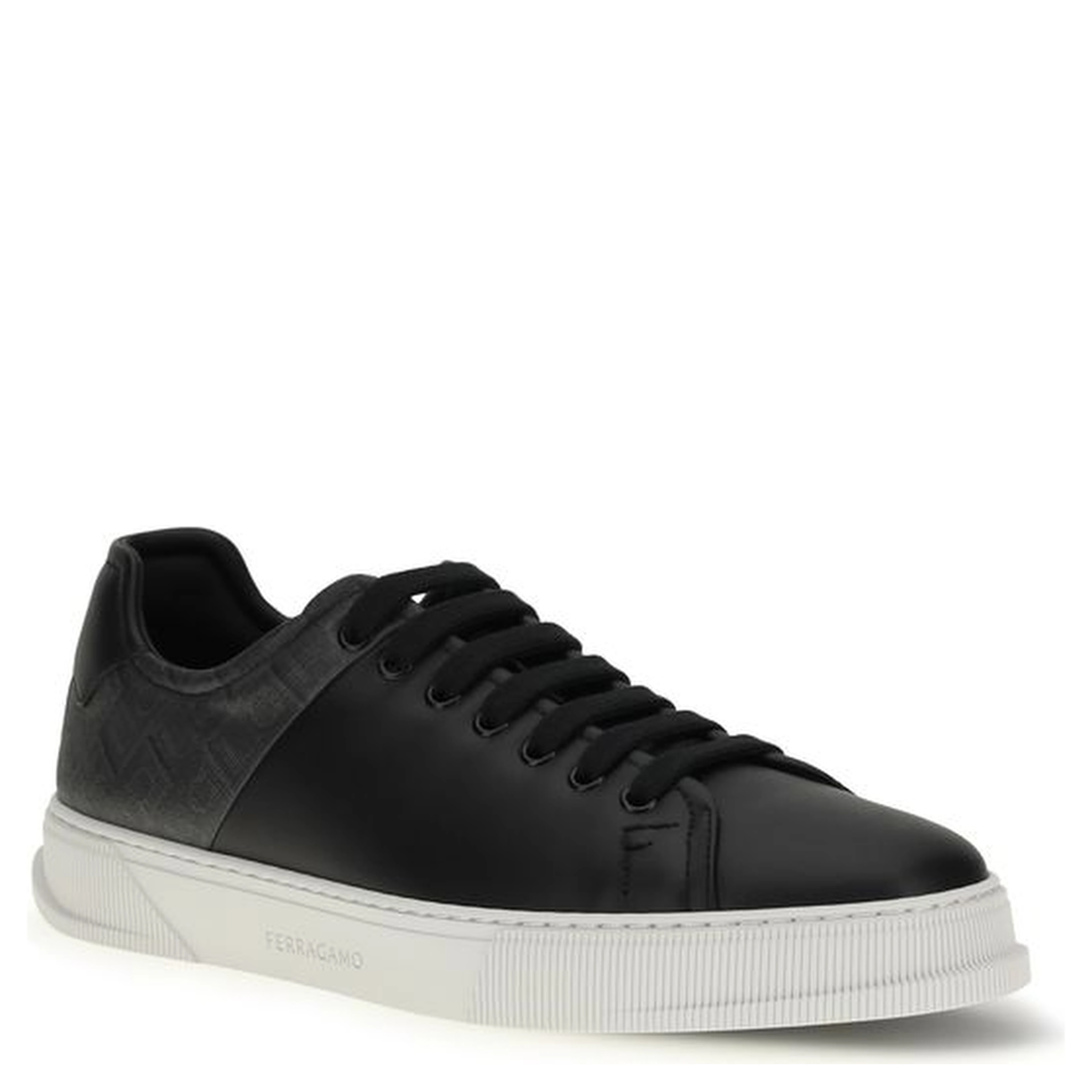 Black Calf Leather Bos Taurus Low Top Sneakers