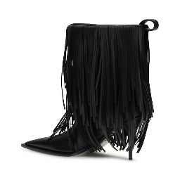 Black Calf Leather Bos Taurus Ankle Boots