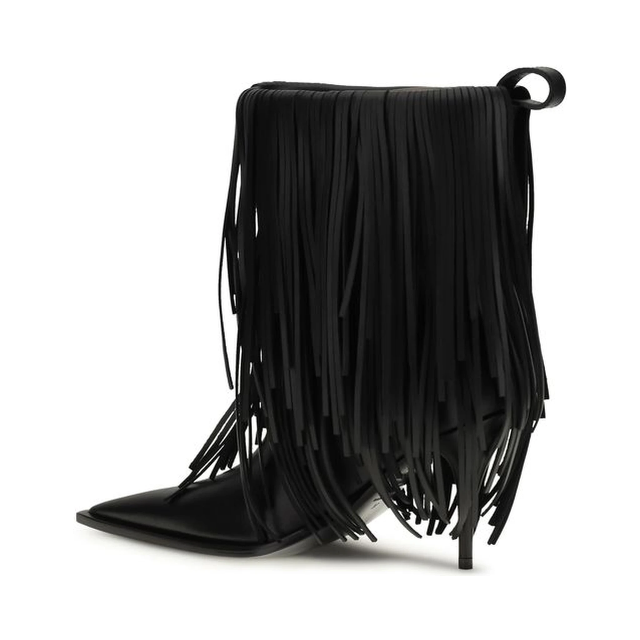 Black Calf Leather Bos Taurus Ankle Boots