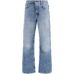 Blue Cotton Relaxed Fit Jeans