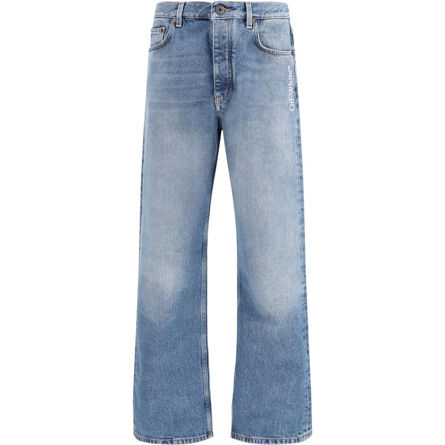 Blue Cotton Relaxed Fit Jeans