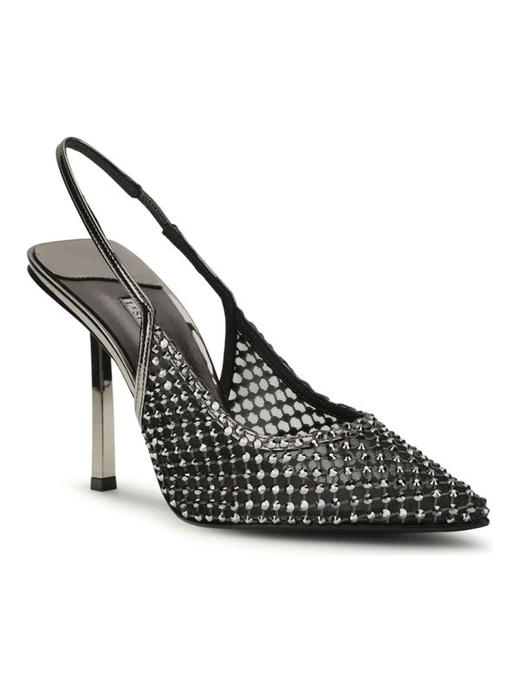 Black Nylon High Heel Pumps alternative
