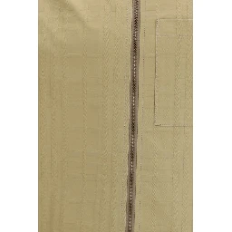 Beige Cotton Jackets And Coat