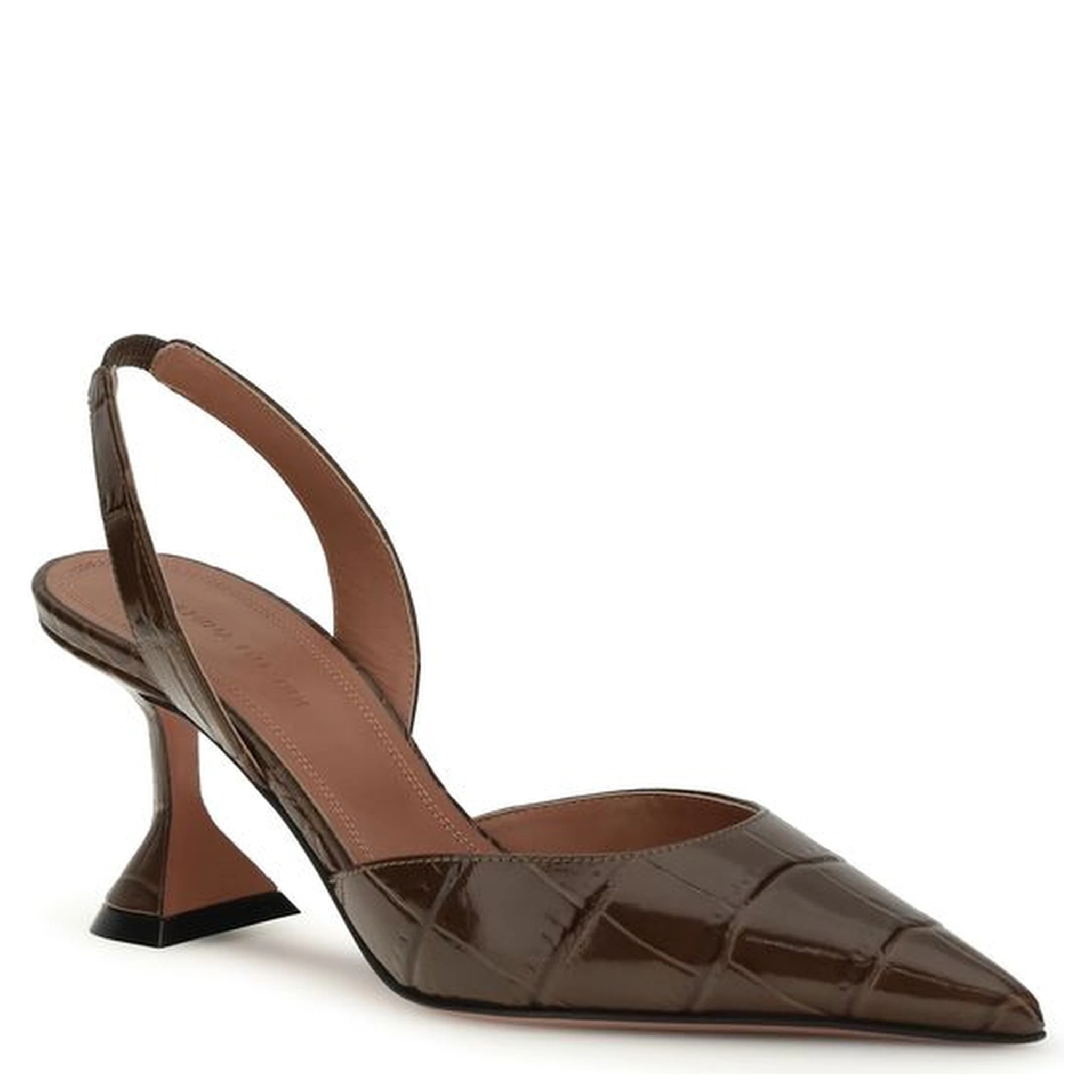 Brown Calf Leather Bos Taurus High Heel Pumps