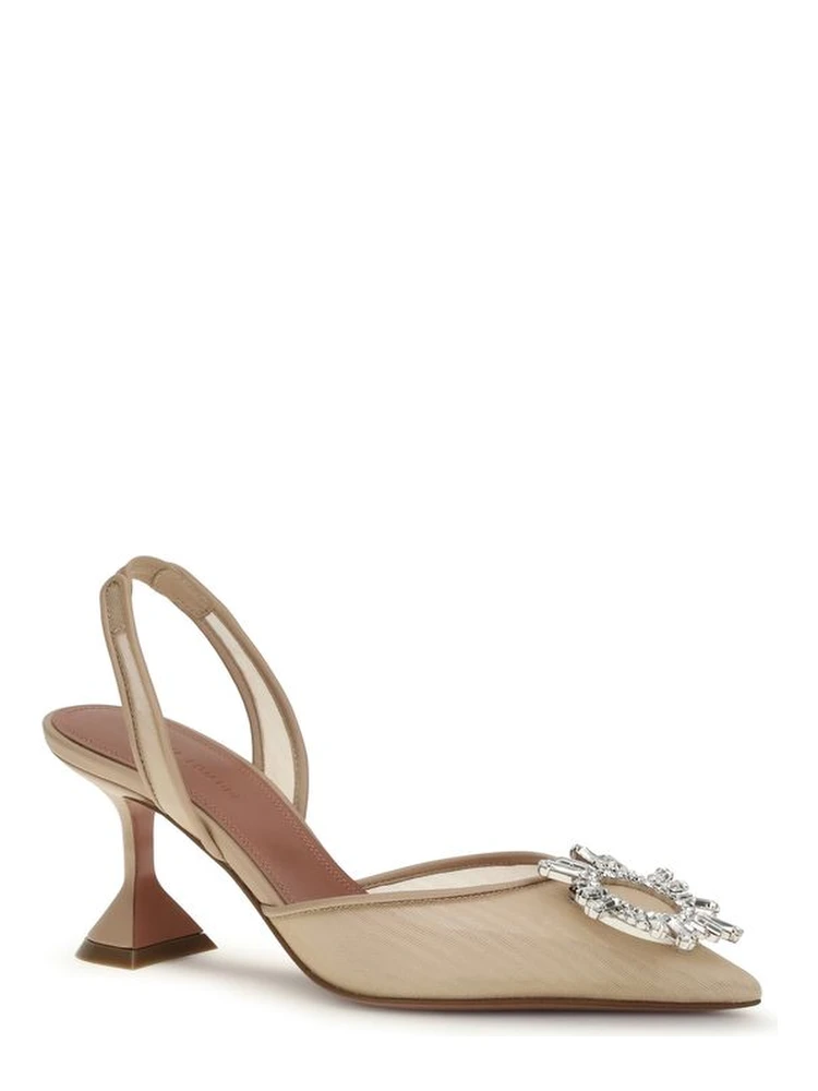 Beige Polyester High Heel Pumps alternative