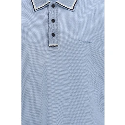 Blue Cotton Polo Shirt