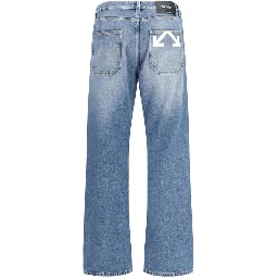 Blue Cotton Relaxed Fit Jeans