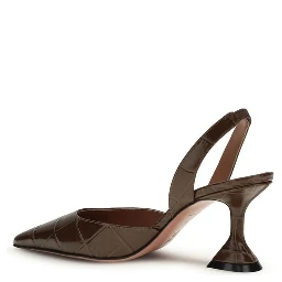 Brown Calf Leather Bos Taurus High Heel Pumps