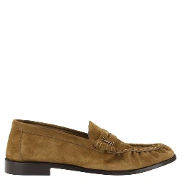 Brown Calf Leather Bos Taurus Slip-On Loafers