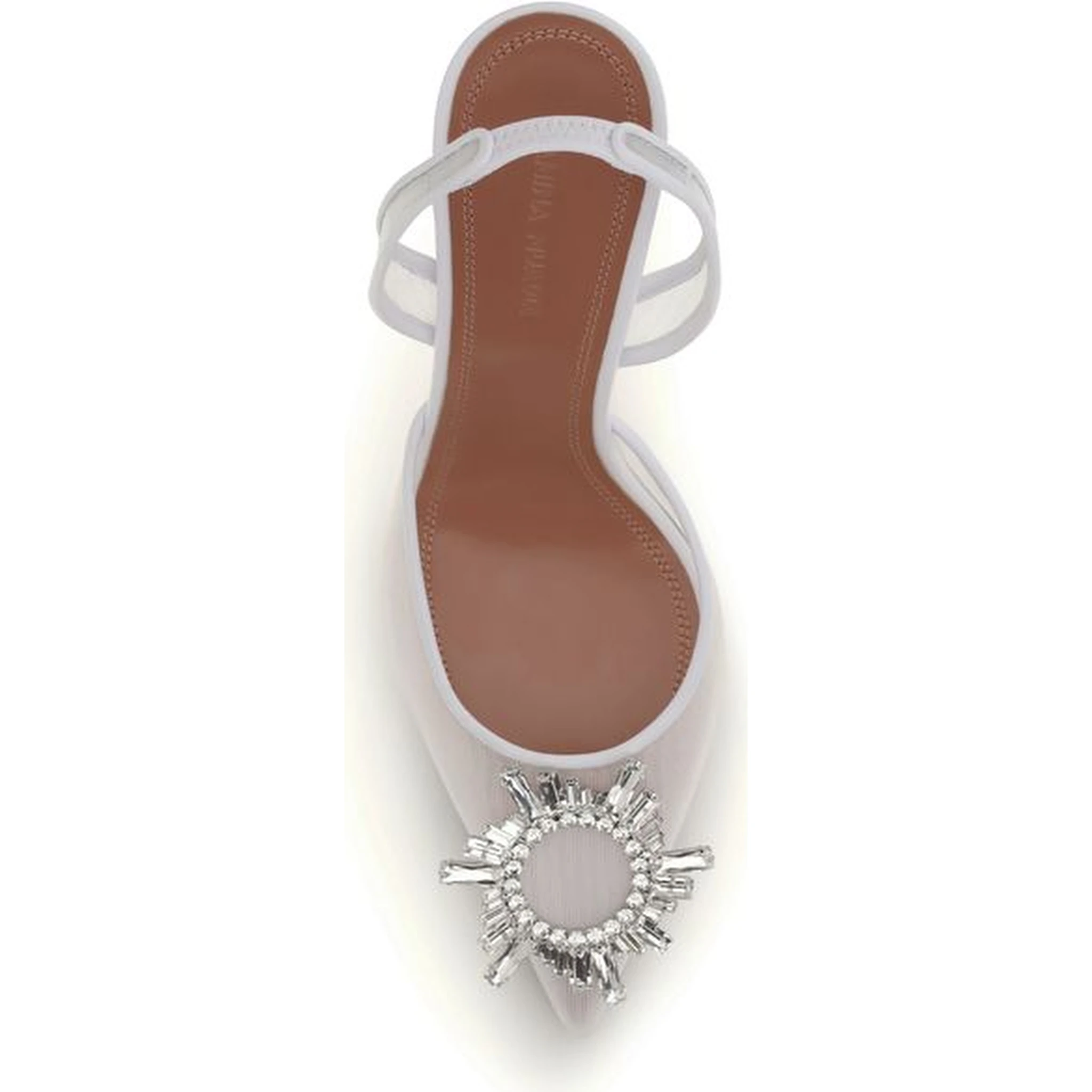 White Calf Leather Bos Taurus High Heel Pumps