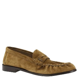 Brown Calf Leather Bos Taurus Slip-On Loafers