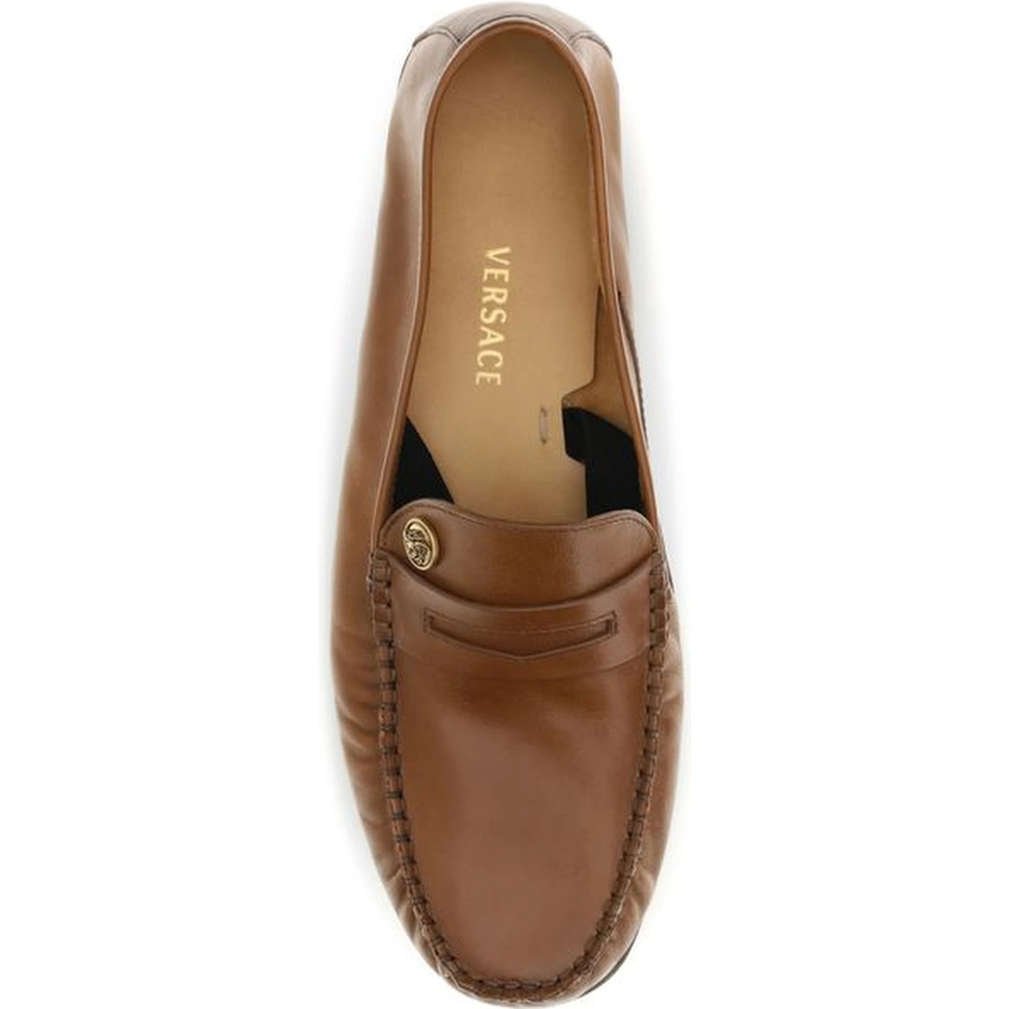 Brown Calf Leather Bos Taurus Slip-On Loafers