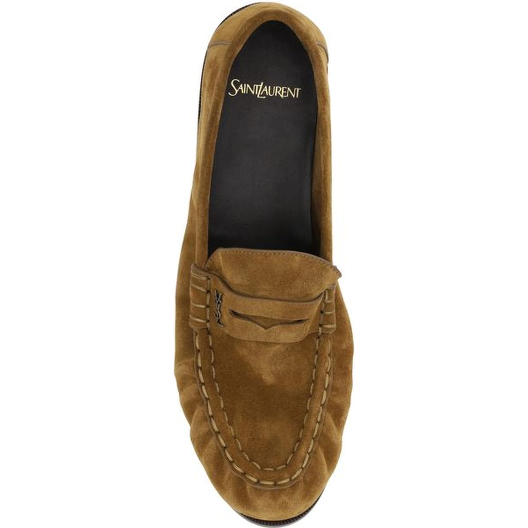 Brown Calf Leather Bos Taurus Slip-On Loafers