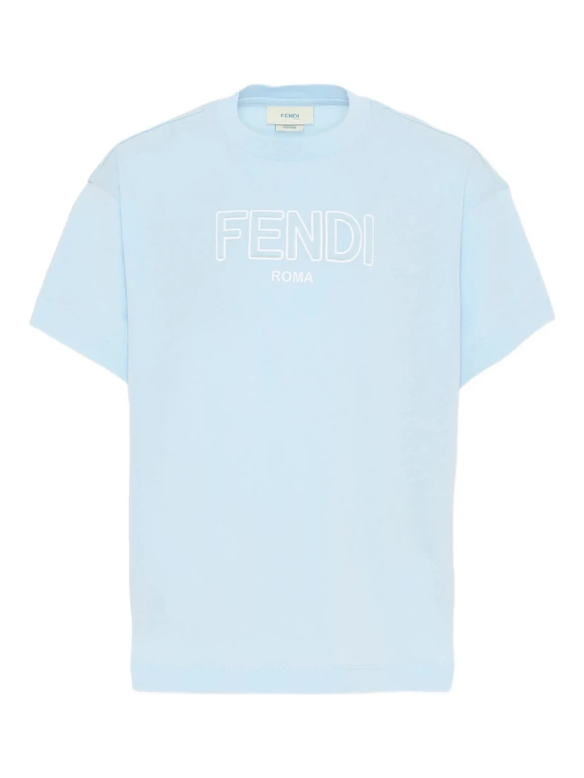 FENDI KIDS T-shirts and Polos Clear Blue