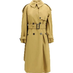 Beige Polyester Trench Coat