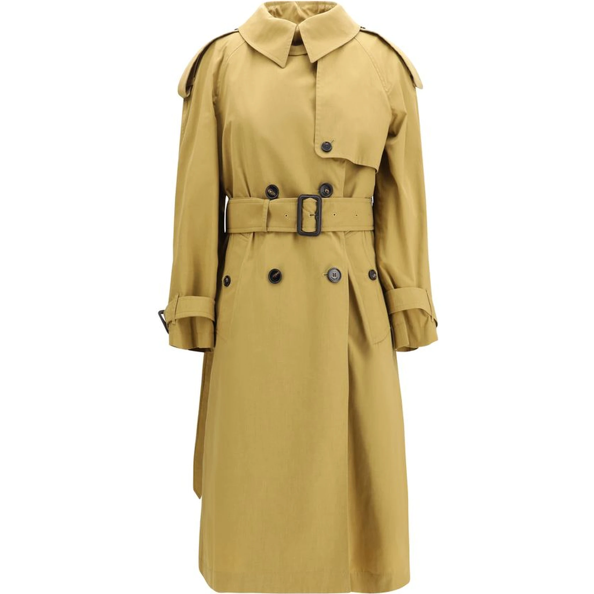 Beige Polyester Trench Coat