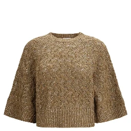 Beige Silk Sweatshirt
