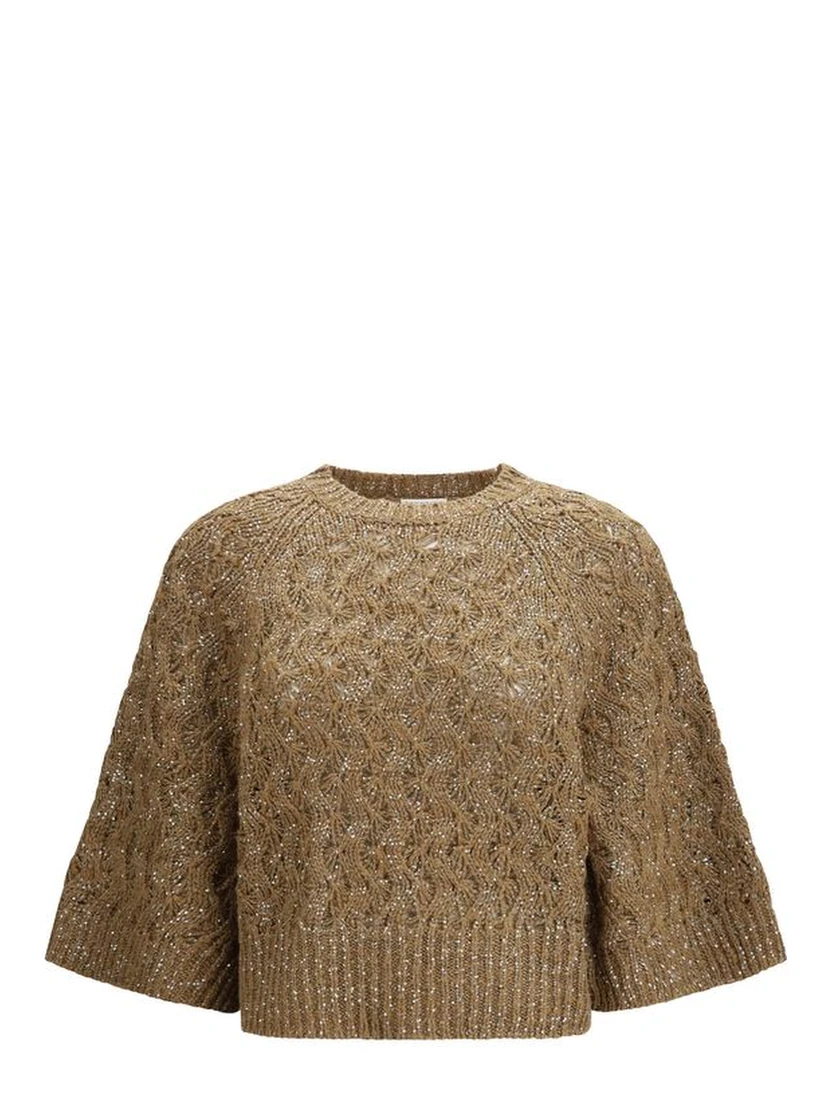 Beige Silk Sweatshirt