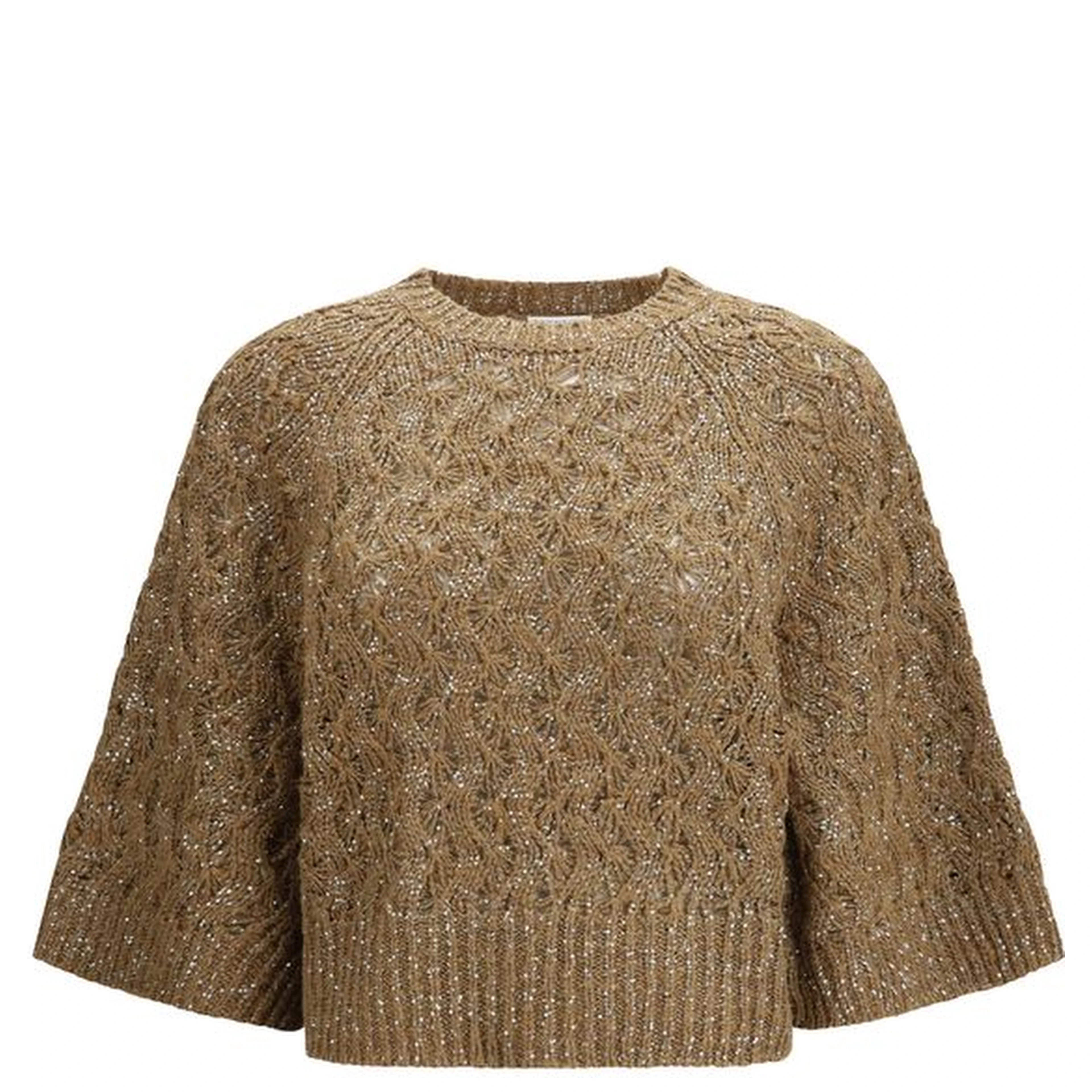 Beige Silk Sweatshirt