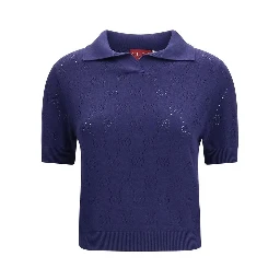Blue Silk Top