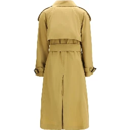 Beige Polyester Trench Coat