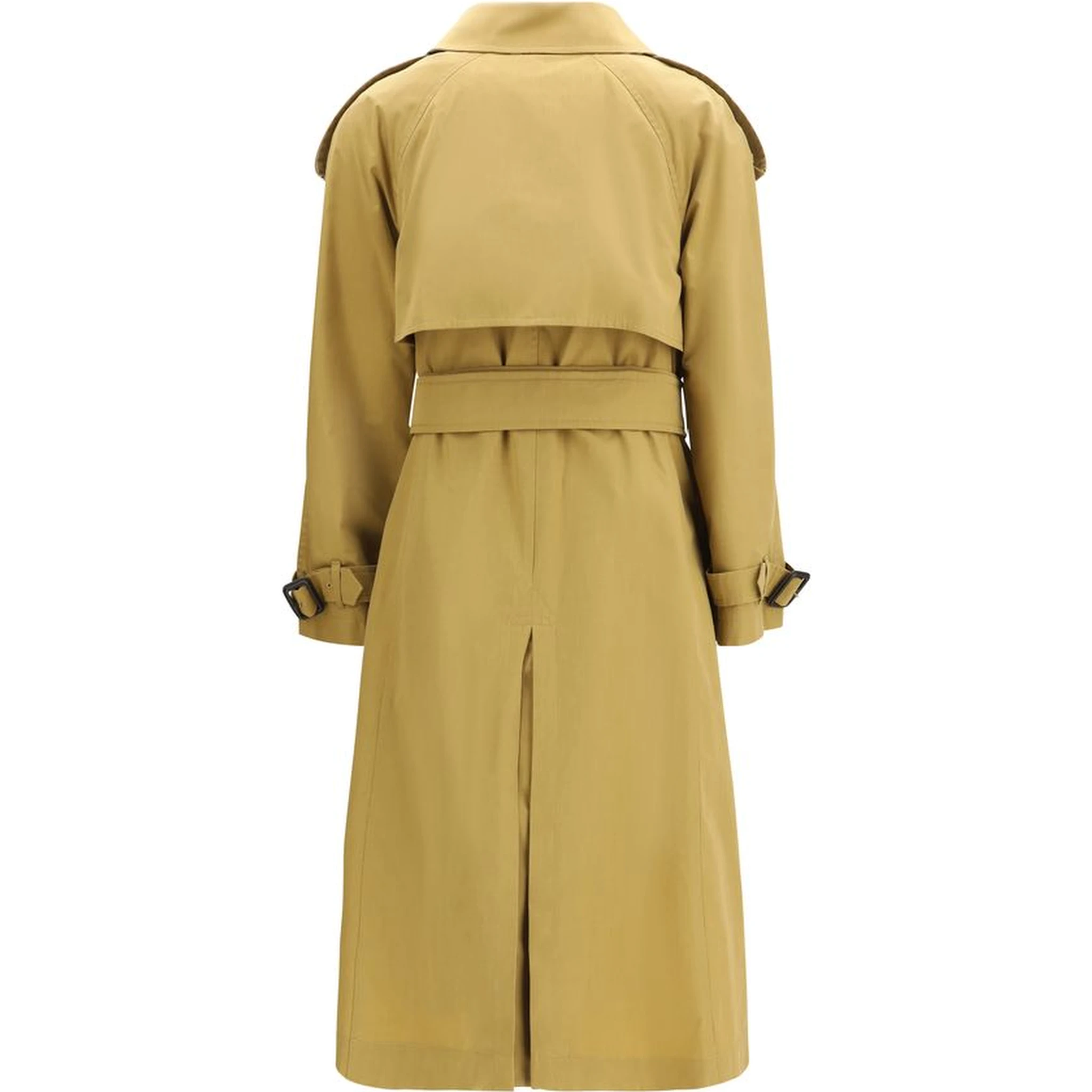 Beige Polyester Trench Coat