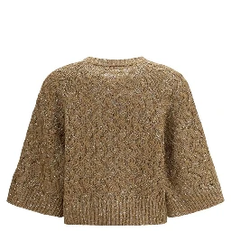 Beige Silk Sweatshirt