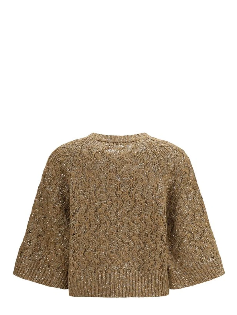 Beige Silk Sweatshirt