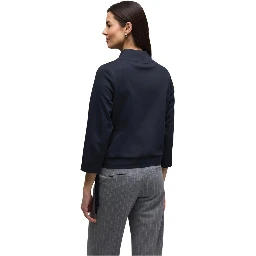 Blue Polyester Sweatshirt