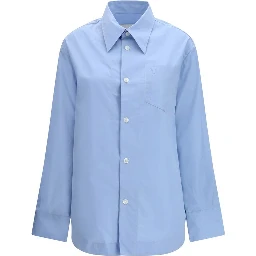 Blue Cotton Dress Shirt