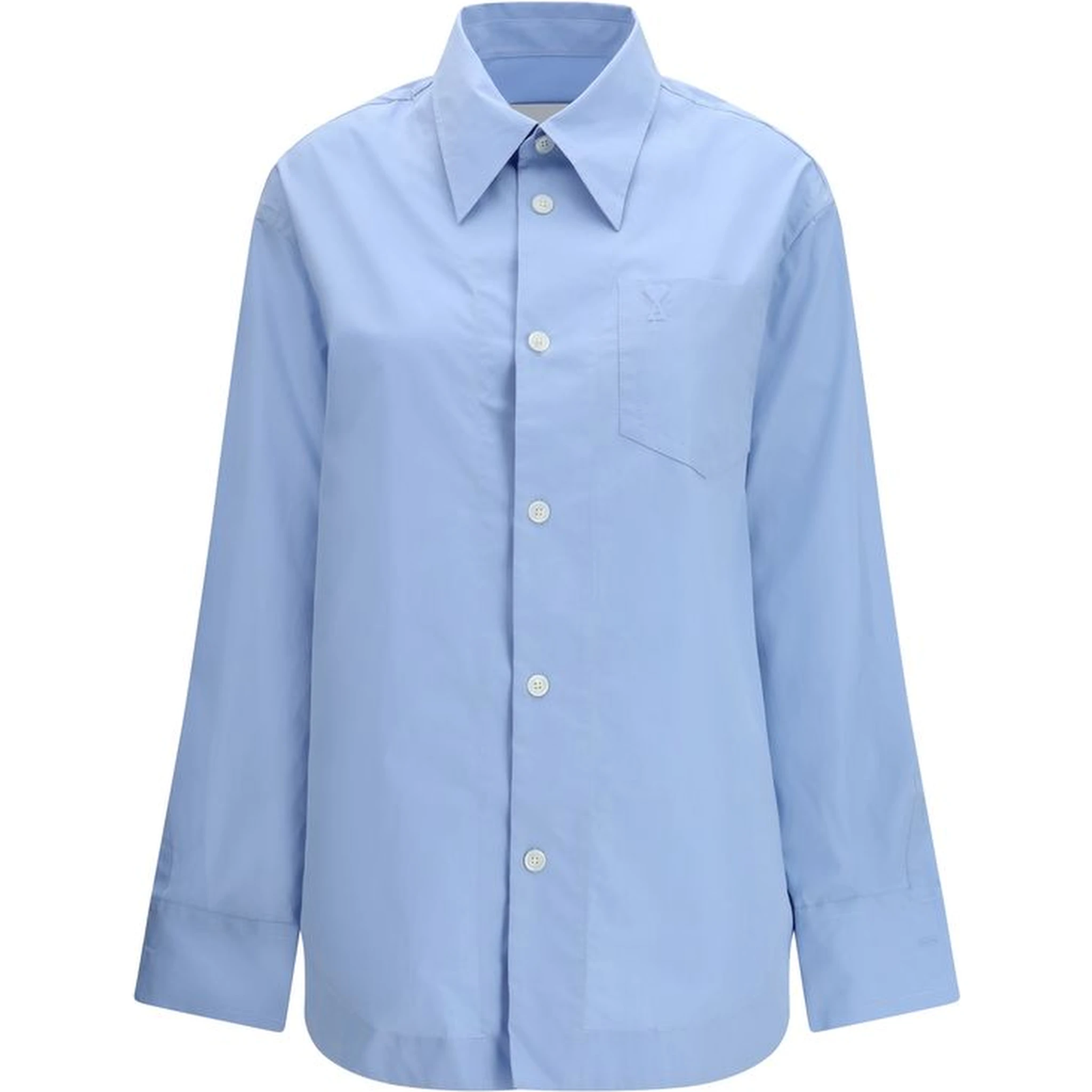 Blue Cotton Dress Shirt