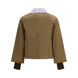 Beige Cotton Shell Jacket
