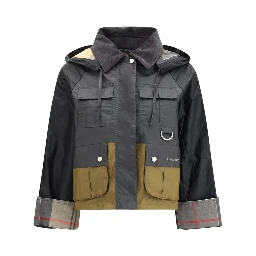 Black Cotton Full-Length Jacket