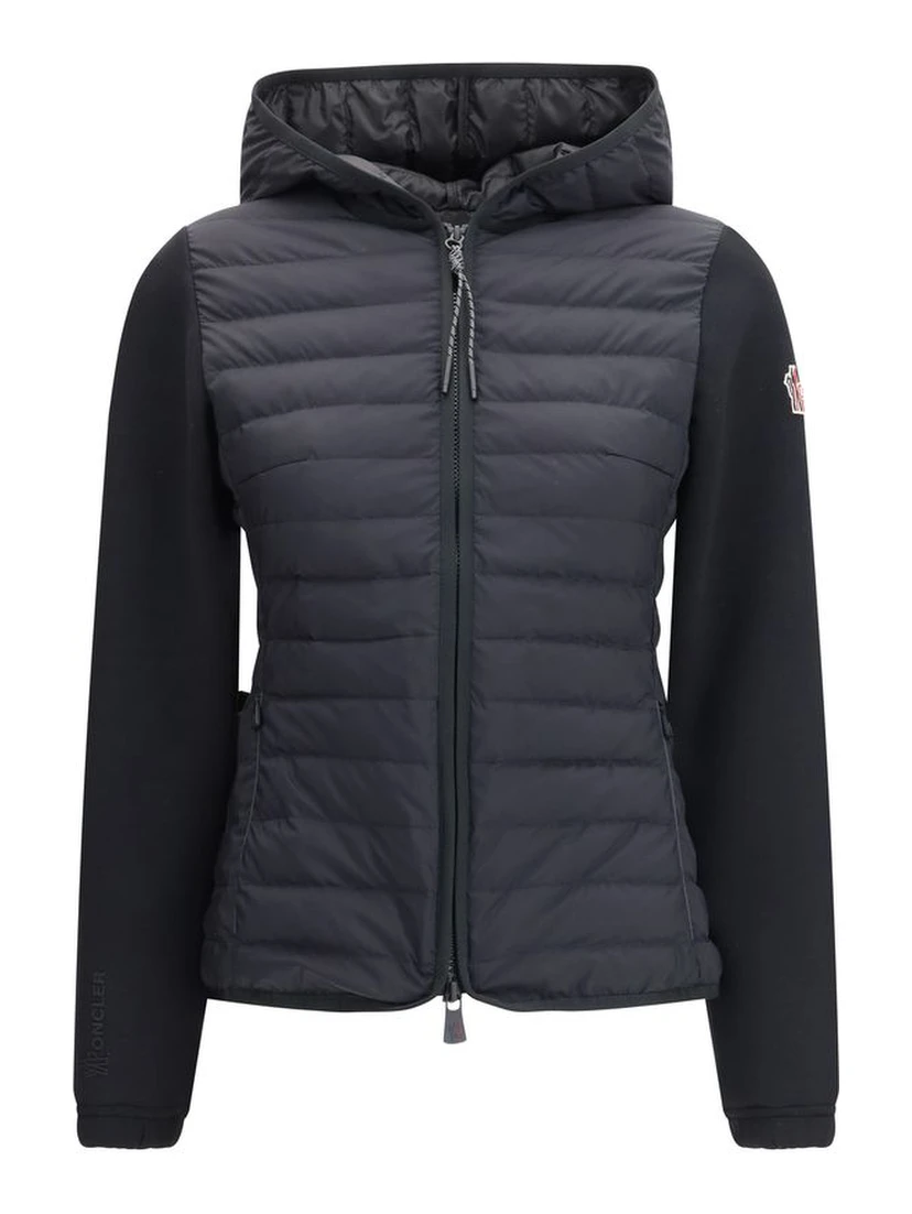 Black Polyamide Full-Length Jacket