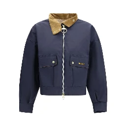 Blue Cotton Shell Jacket