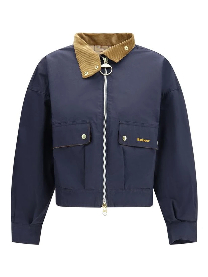 Blue Cotton Shell Jacket