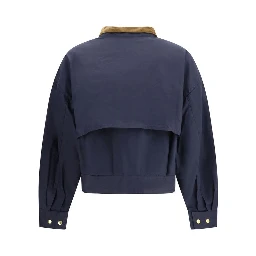 Blue Cotton Shell Jacket