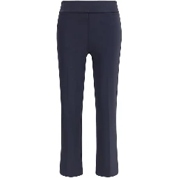 Blue Polyamide Casual Pants