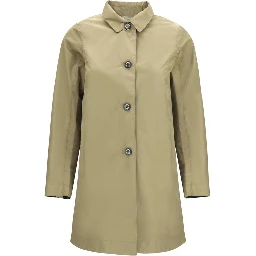 Bicolor Polyester Trench Coat