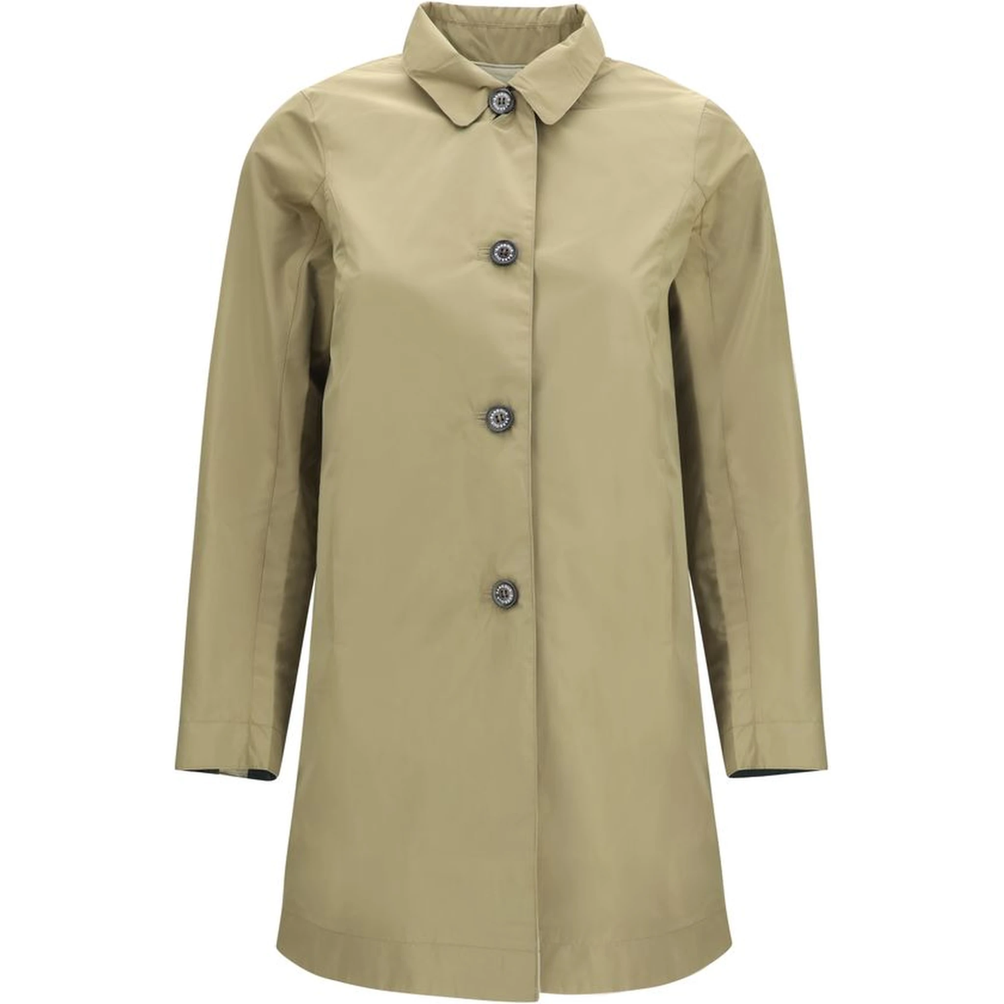 Bicolor Polyester Trench Coat