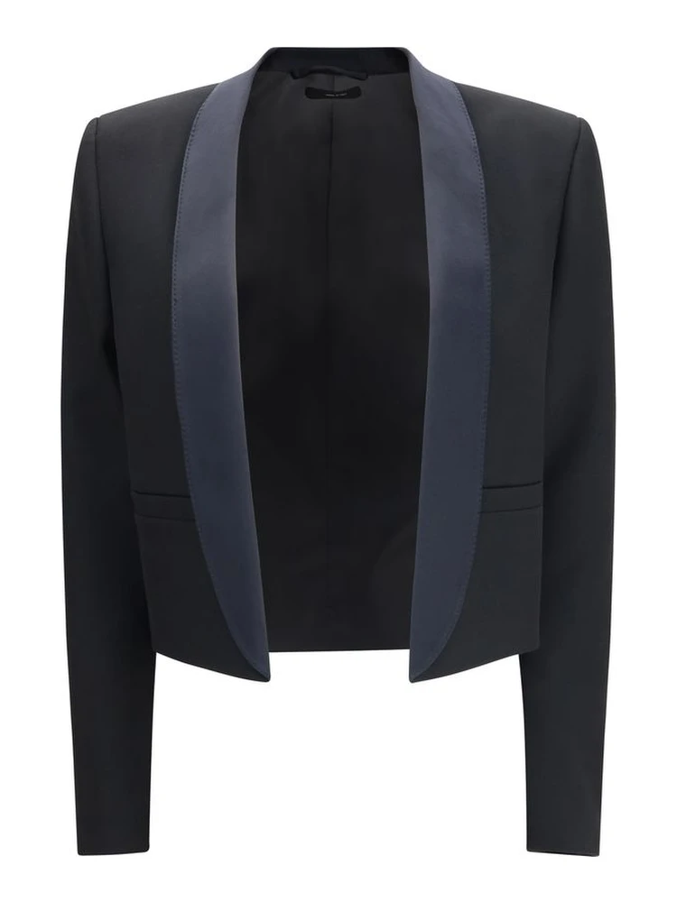 Black Wool Full-Length Jacket