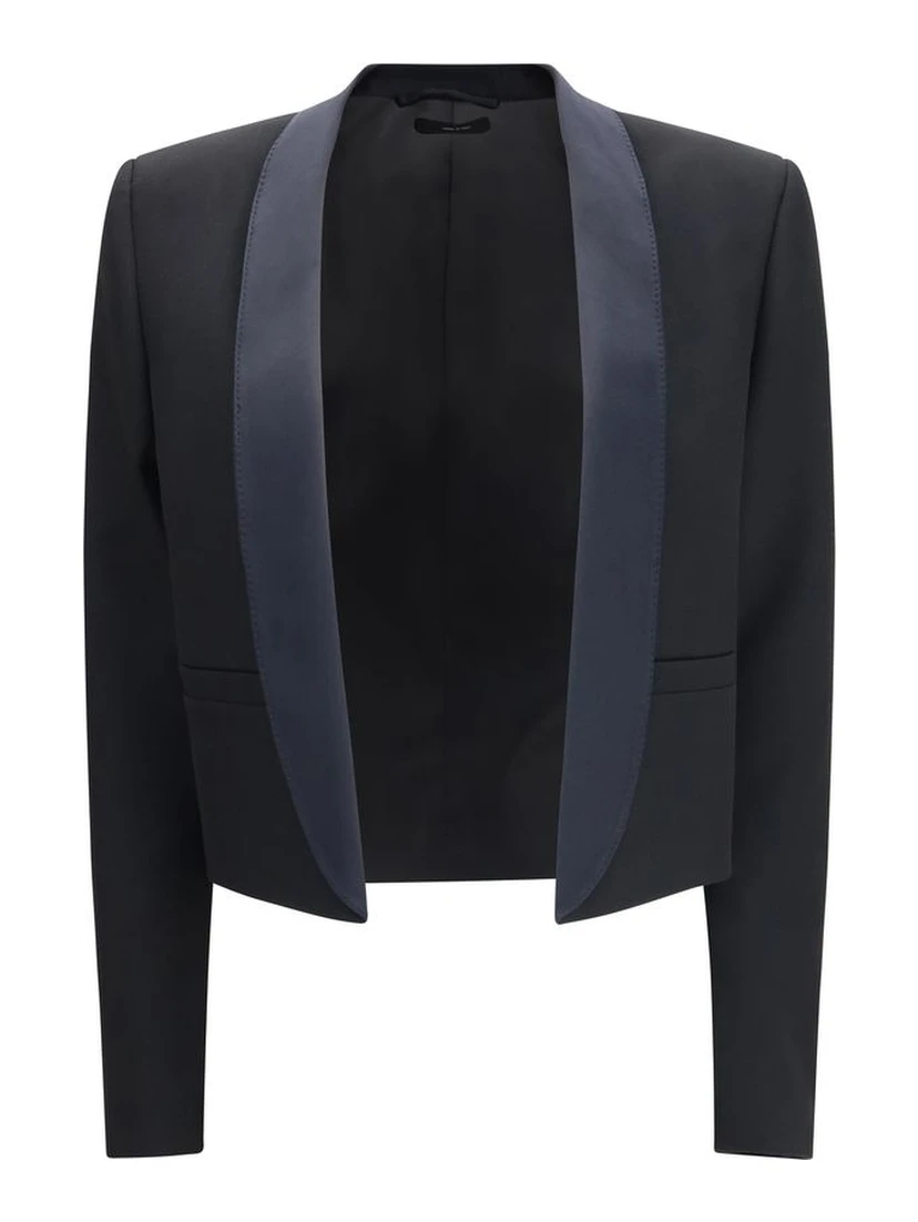 Black Wool Full-Length Jacket