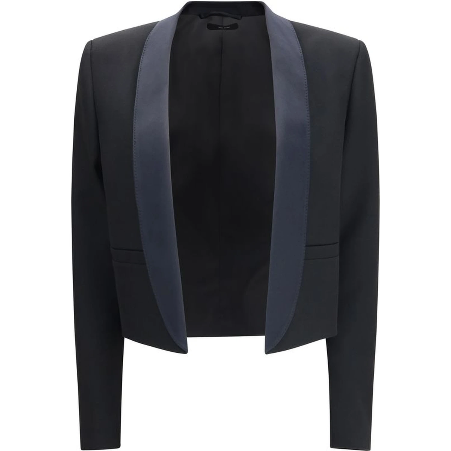 Black Wool Full-Length Jacket