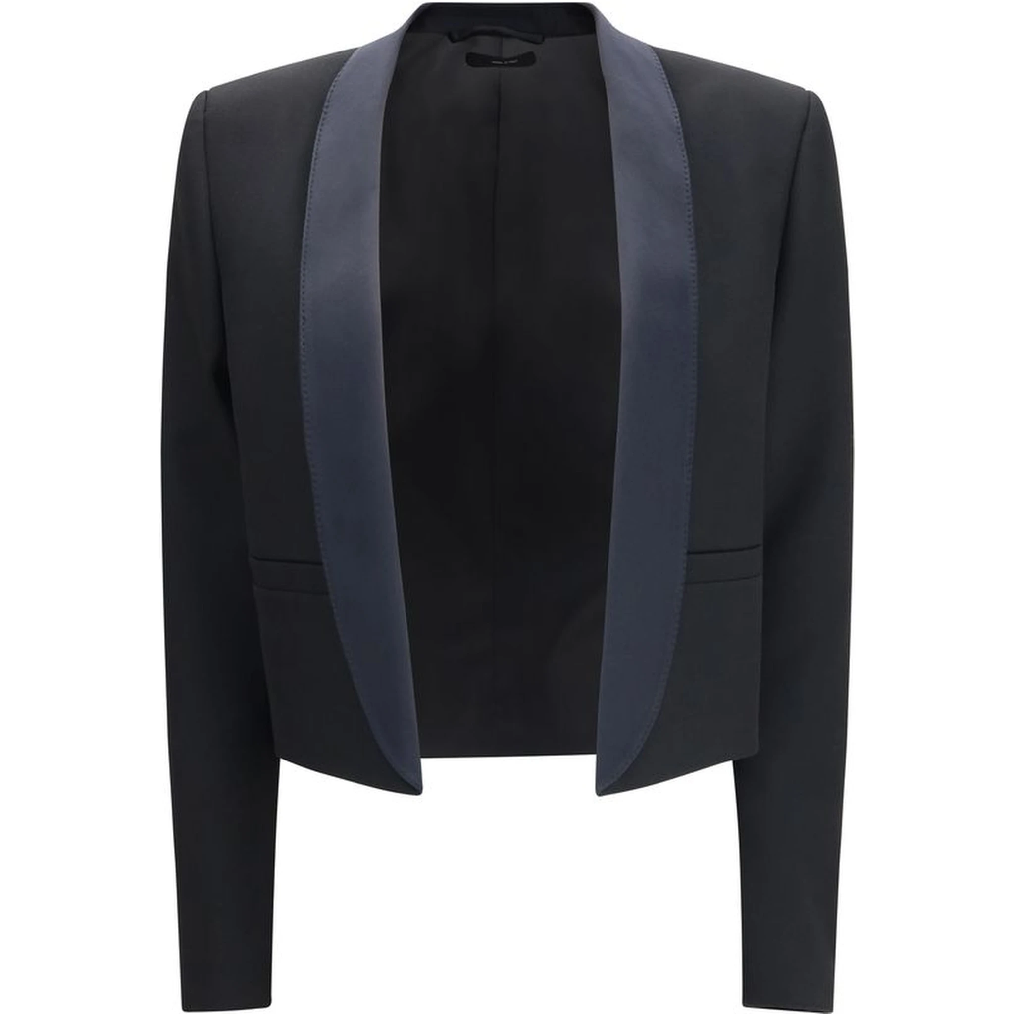 Black Wool Full-Length Jacket