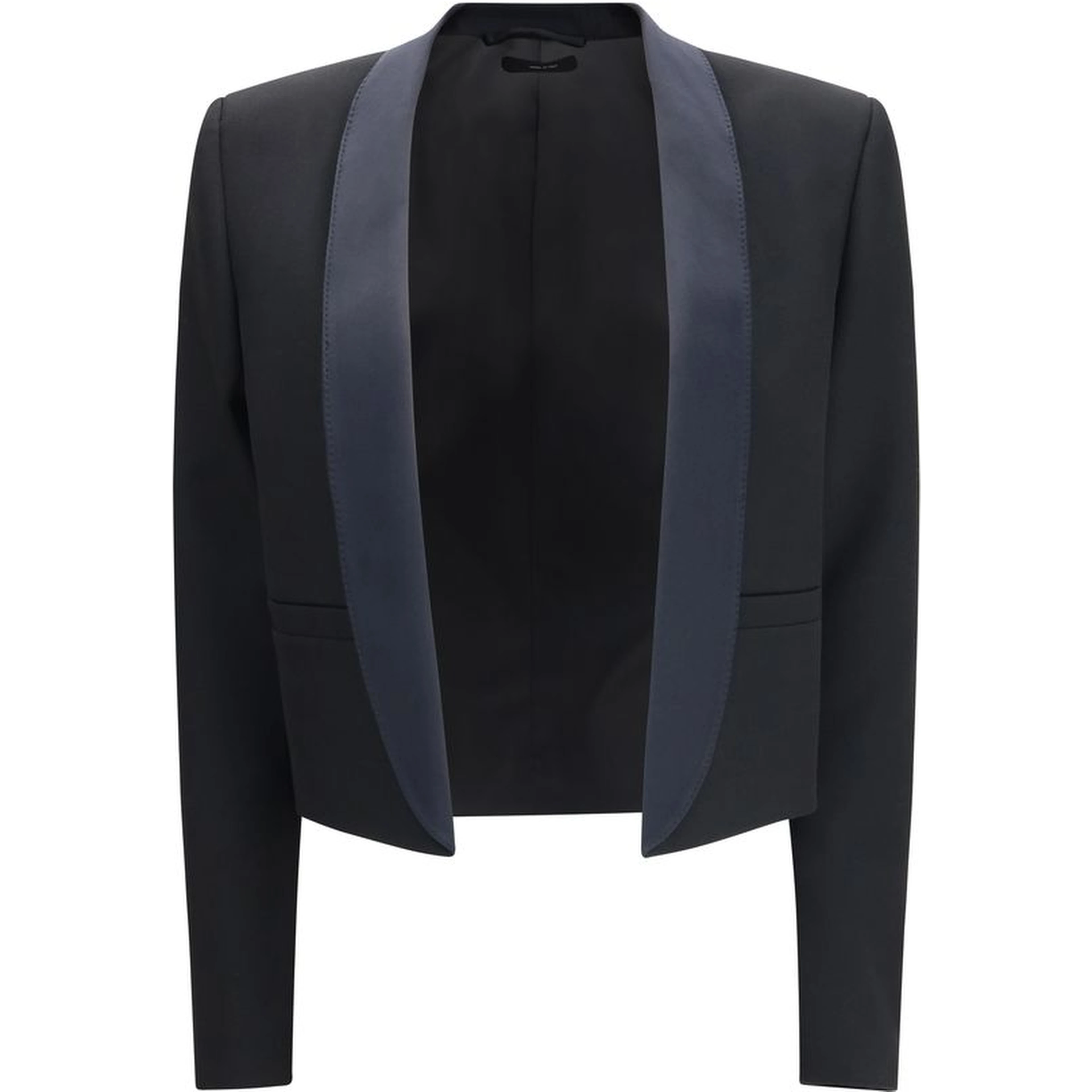 Black Wool Full-Length Jacket