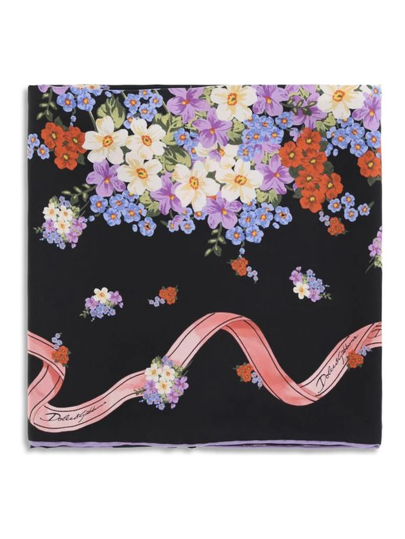 Multicolor Silk Scarf